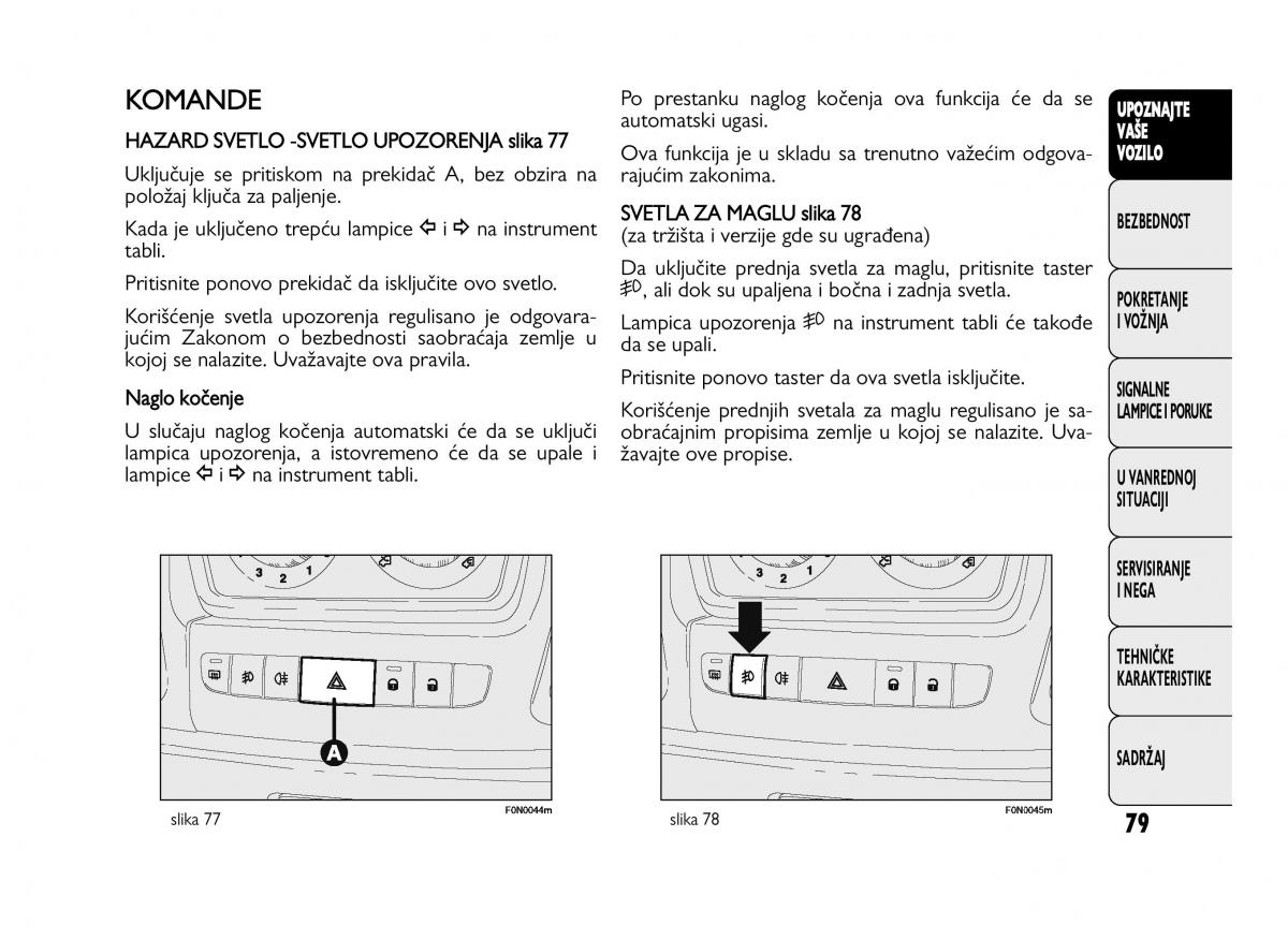 Fiat Ducato III 3 vlasnicko uputstvo / page 83