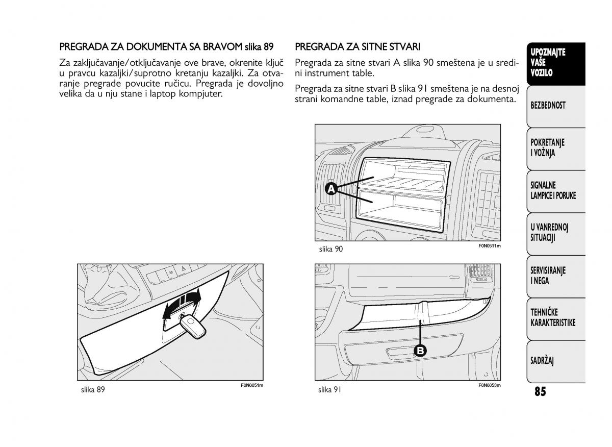 Fiat Ducato III 3 vlasnicko uputstvo / page 89