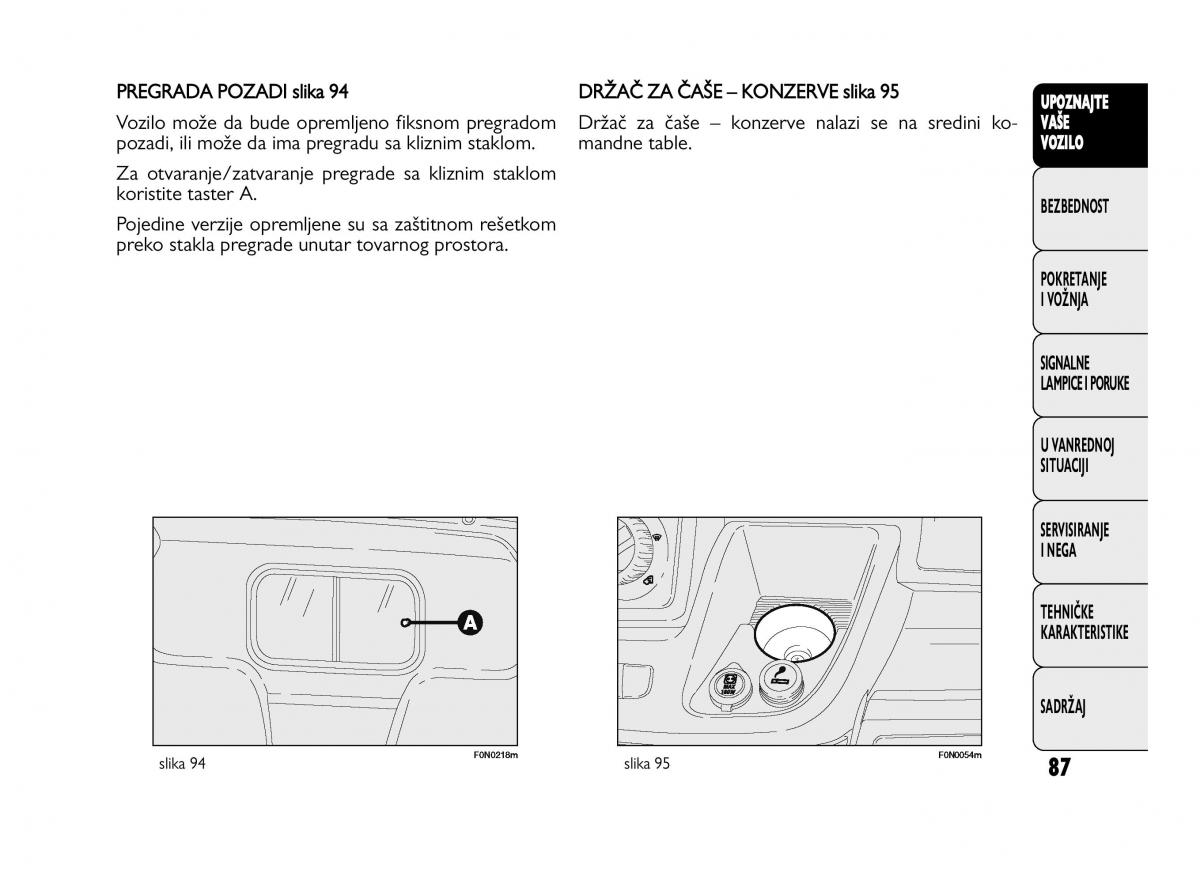 Fiat Ducato III 3 vlasnicko uputstvo / page 91