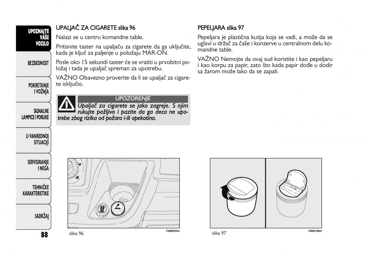 Fiat Ducato III 3 vlasnicko uputstvo / page 92