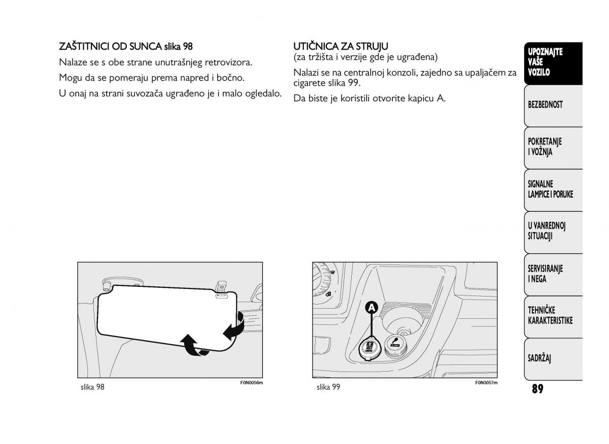 Fiat Ducato III 3 vlasnicko uputstvo / page 93