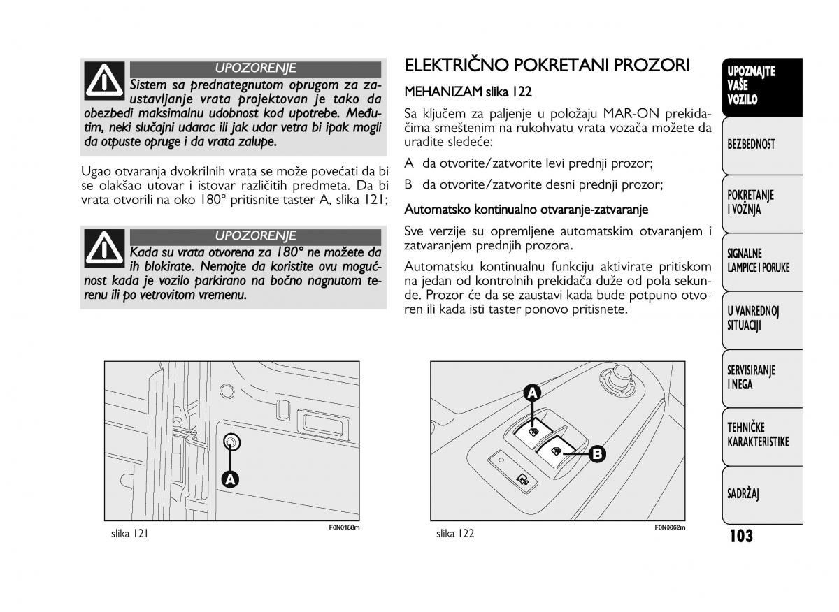 Fiat Ducato III 3 vlasnicko uputstvo / page 107