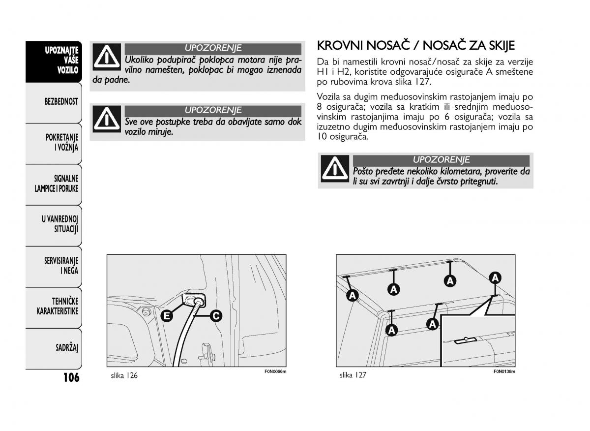 Fiat Ducato III 3 vlasnicko uputstvo / page 110