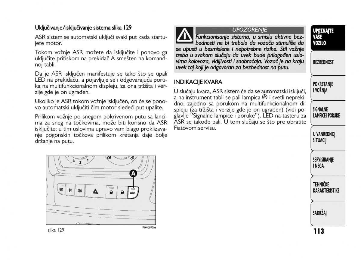 Fiat Ducato III 3 vlasnicko uputstvo / page 117