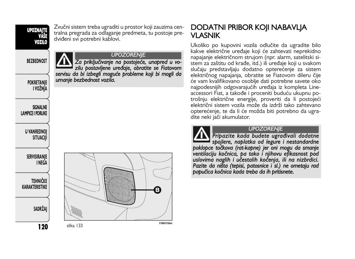 Fiat Ducato III 3 vlasnicko uputstvo / page 124