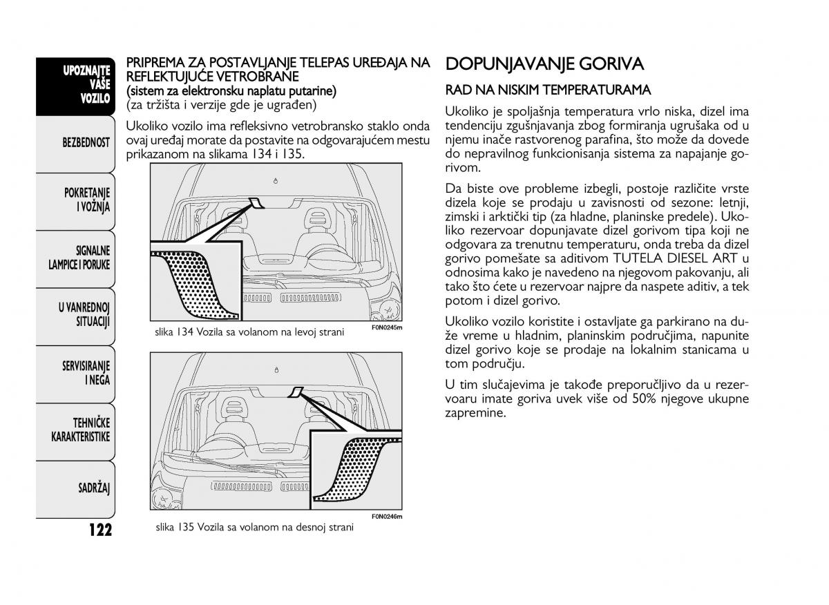 Fiat Ducato III 3 vlasnicko uputstvo / page 126