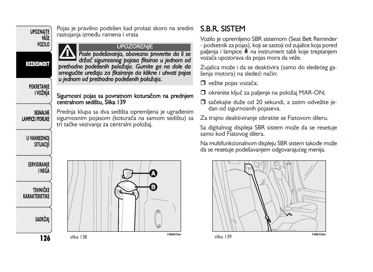 Fiat Ducato III 3 vlasnicko uputstvo / page 130