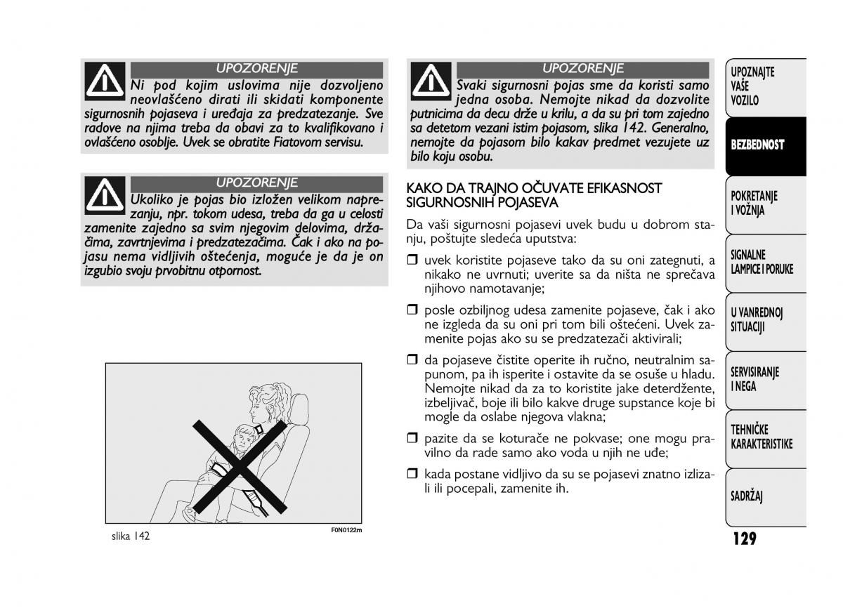 Fiat Ducato III 3 vlasnicko uputstvo / page 133