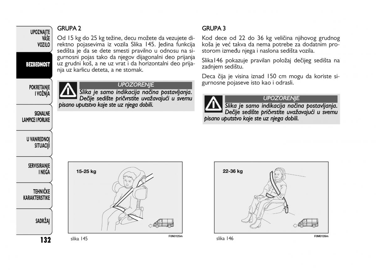 Fiat Ducato III 3 vlasnicko uputstvo / page 136