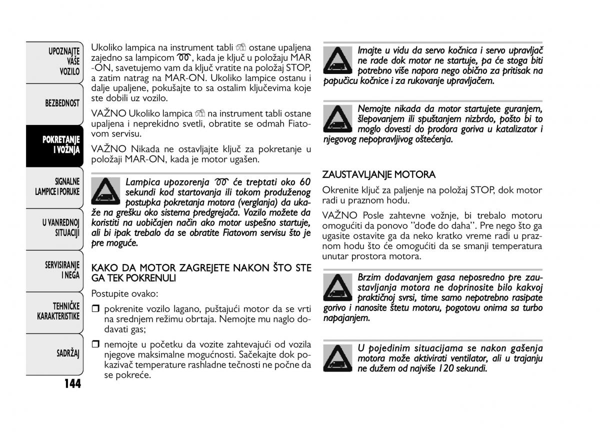 Fiat Ducato III 3 vlasnicko uputstvo / page 148