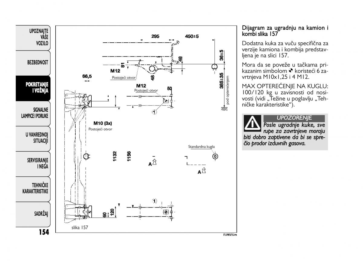 Fiat Ducato III 3 vlasnicko uputstvo / page 158