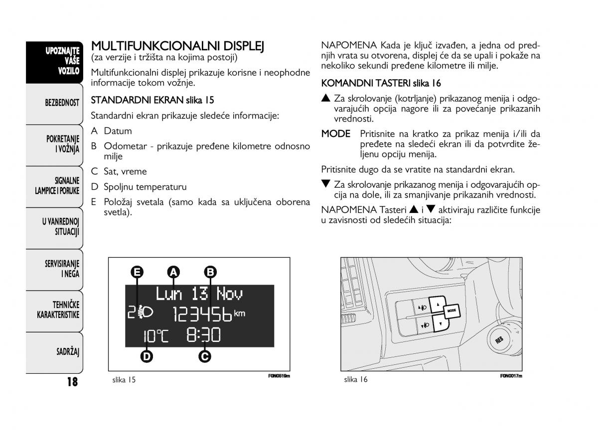 Fiat Ducato III 3 vlasnicko uputstvo / page 22