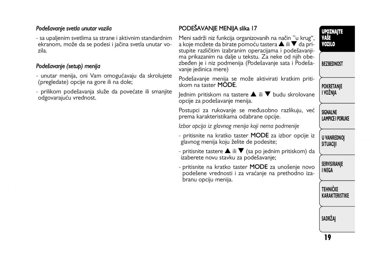 Fiat Ducato III 3 vlasnicko uputstvo / page 23