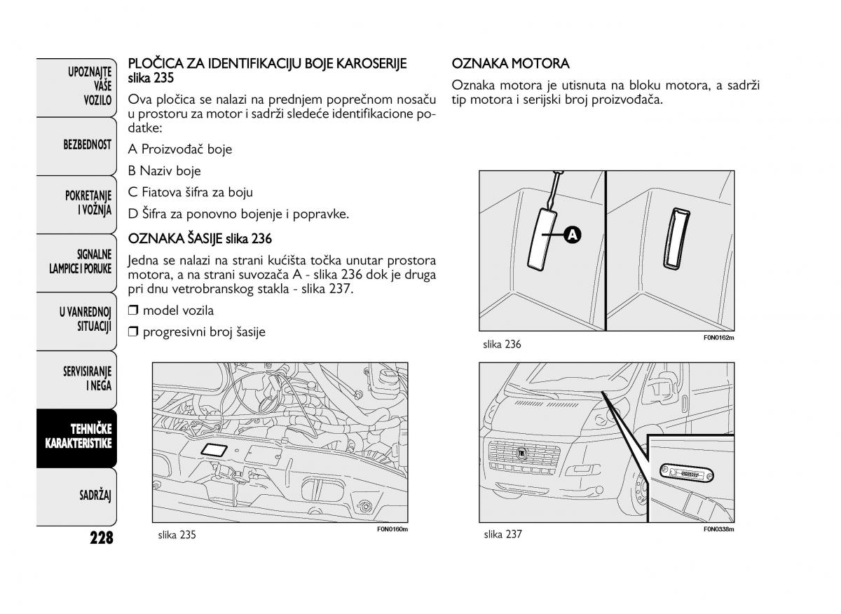 Fiat Ducato III 3 vlasnicko uputstvo / page 232