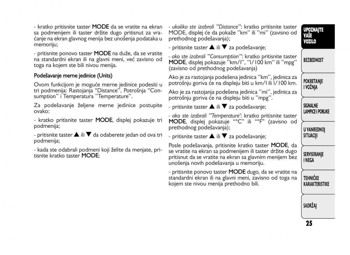 Fiat Ducato III 3 vlasnicko uputstvo / page 29