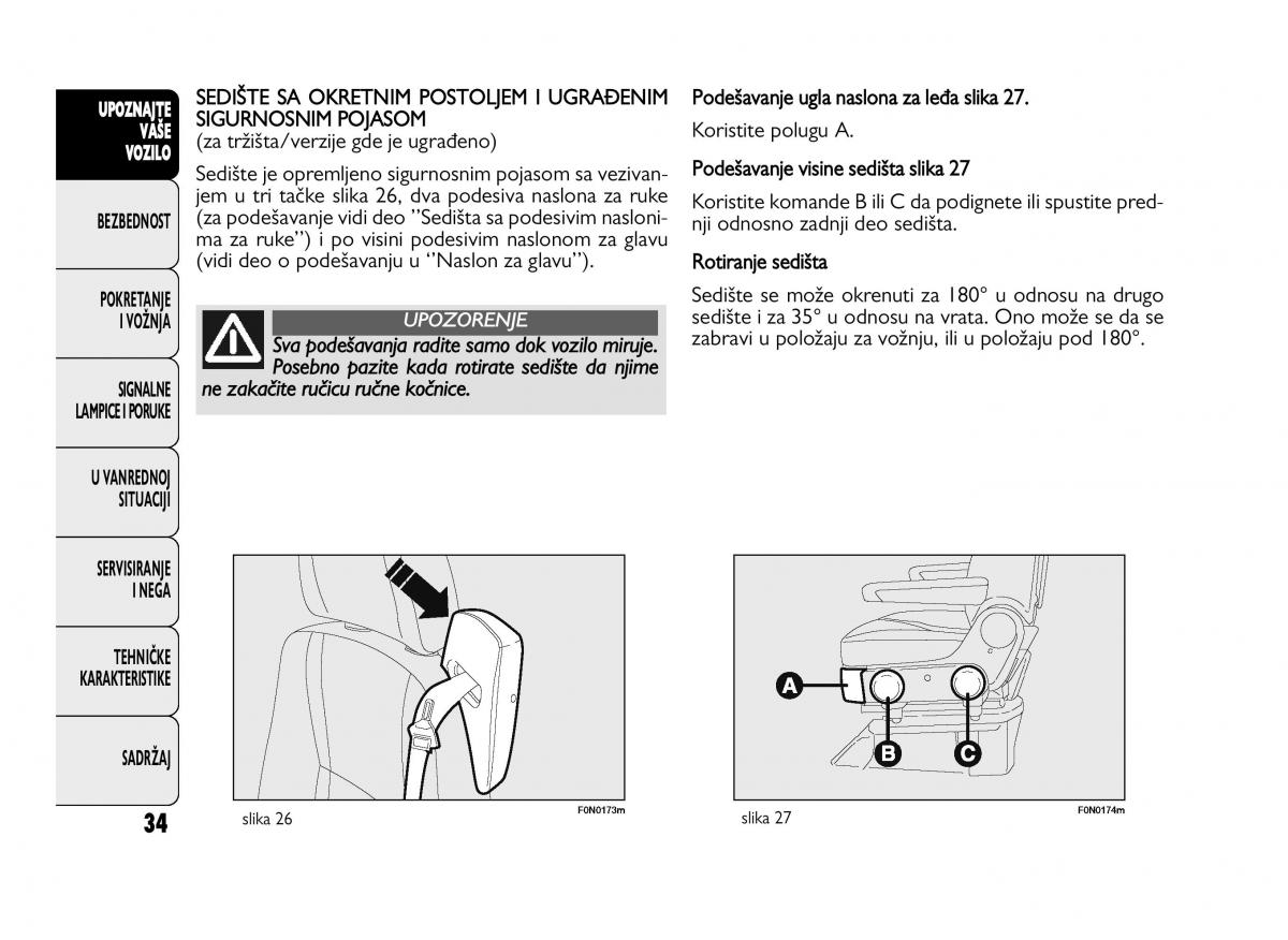 Fiat Ducato III 3 vlasnicko uputstvo / page 38