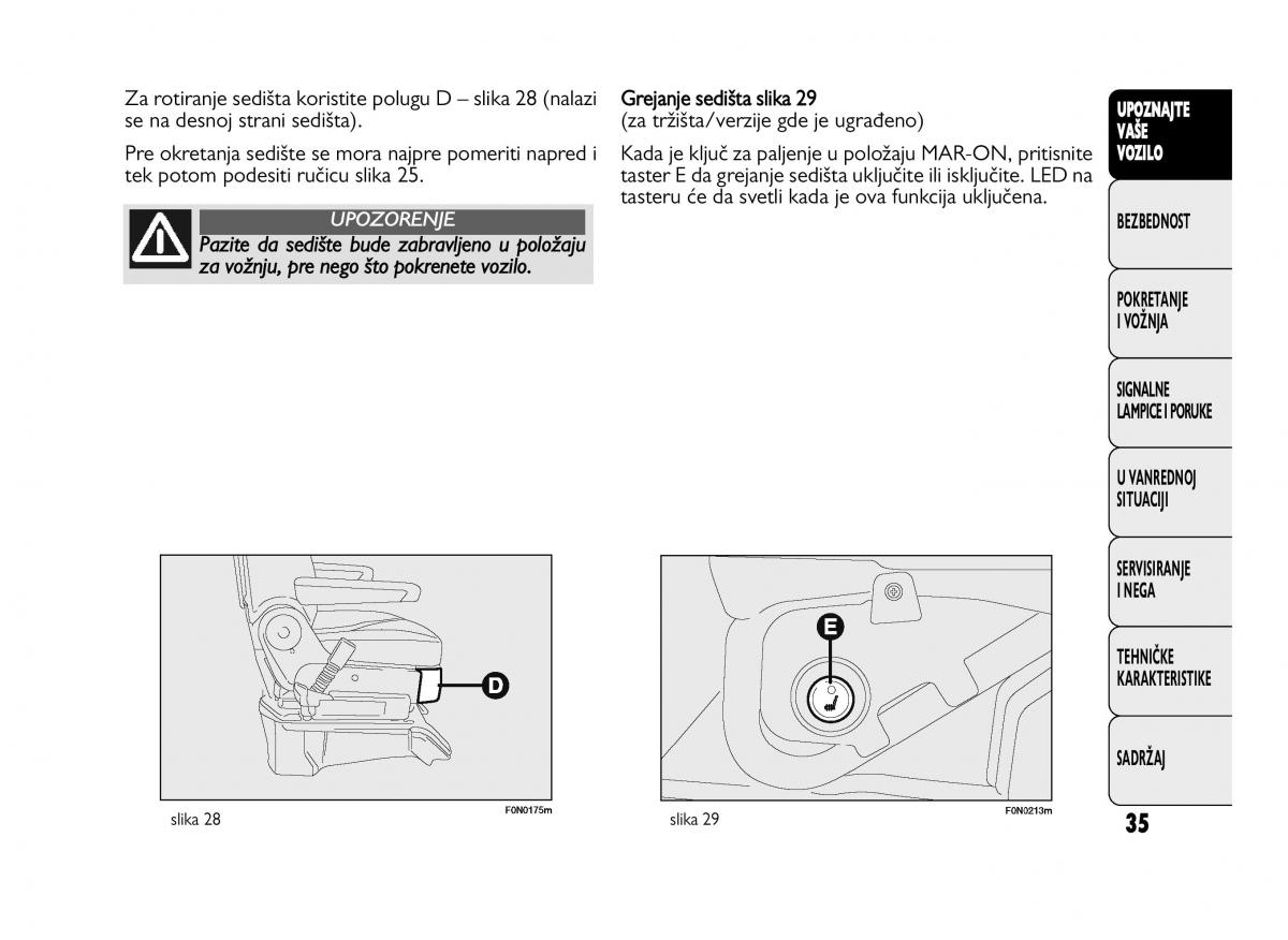 Fiat Ducato III 3 vlasnicko uputstvo / page 39