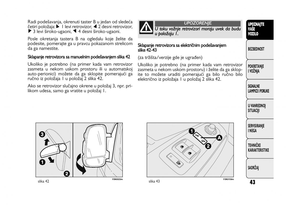 Fiat Ducato III 3 vlasnicko uputstvo / page 47