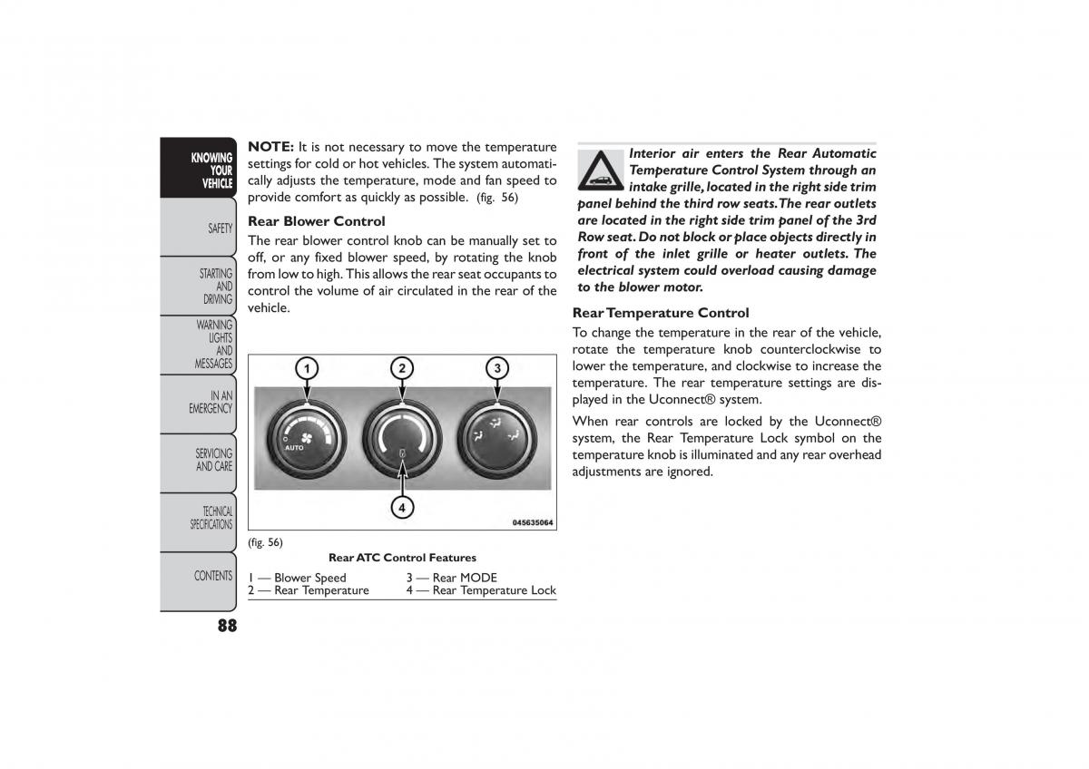 Fiat Freemont owners manual / page 94