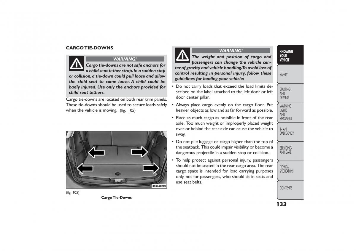 Fiat Freemont owners manual / page 139