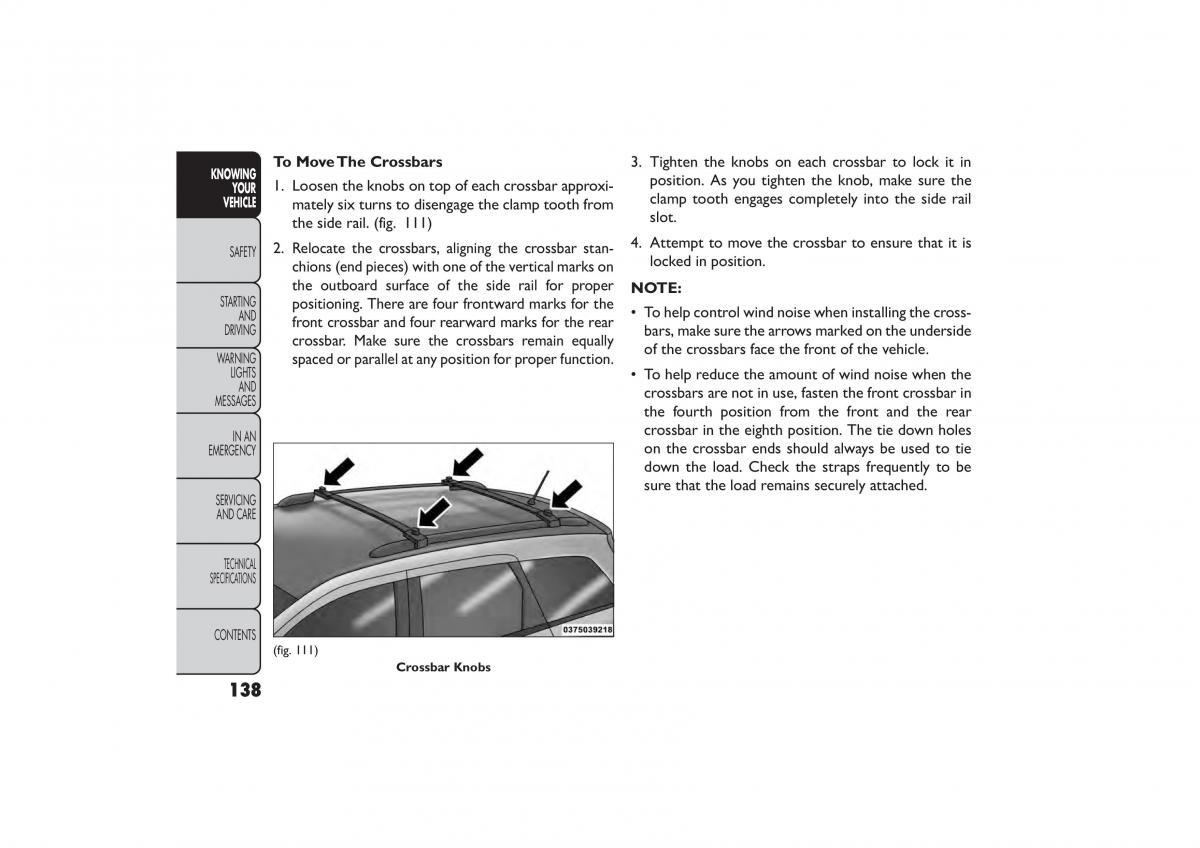 Fiat Freemont owners manual / page 144