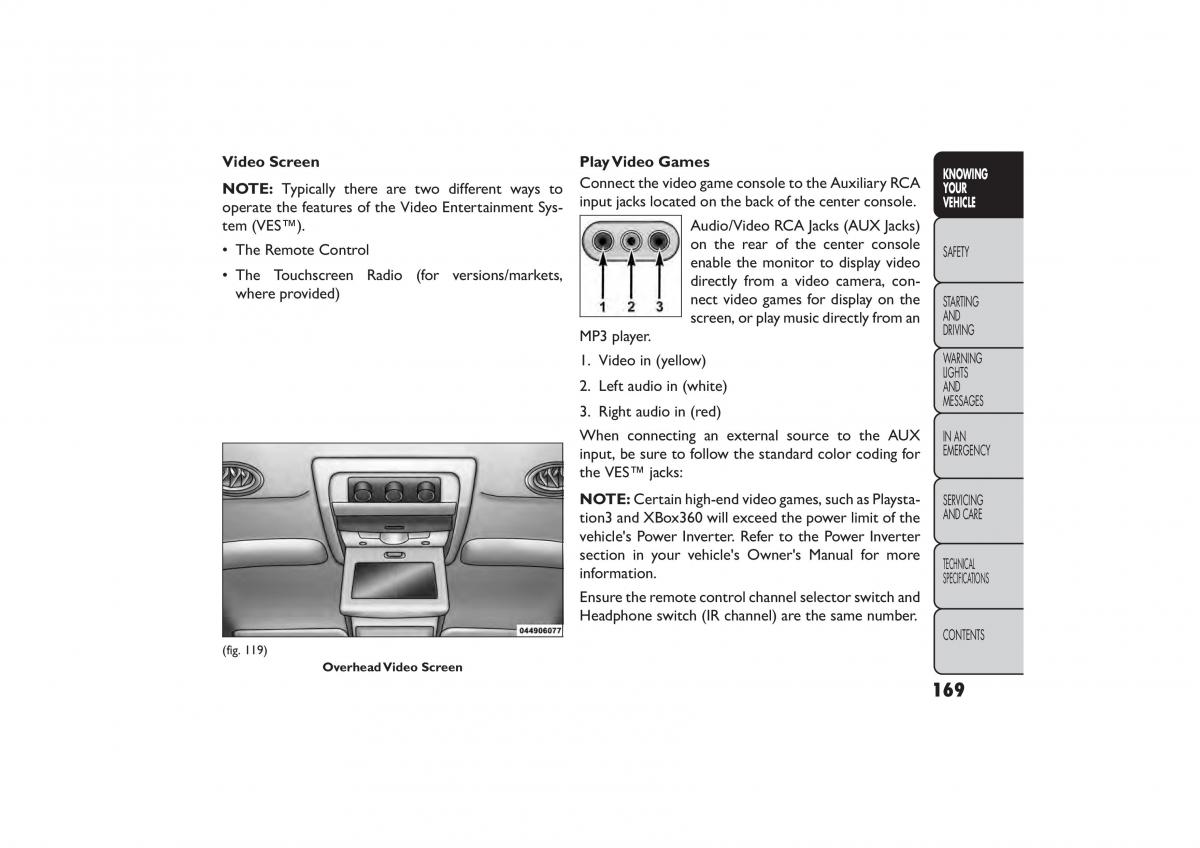 Fiat Freemont owners manual / page 175