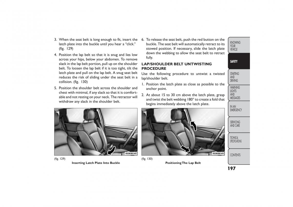 Fiat Freemont owners manual / page 203