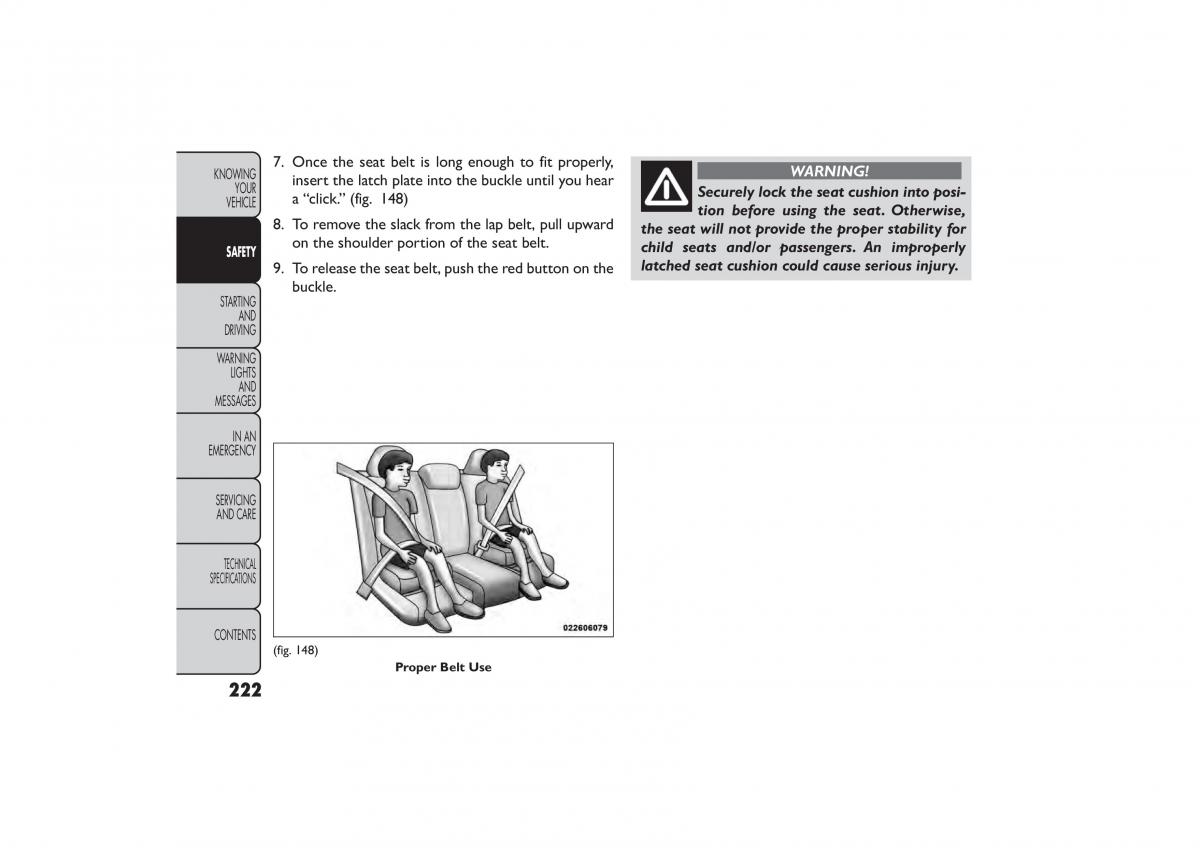 Fiat Freemont owners manual / page 228