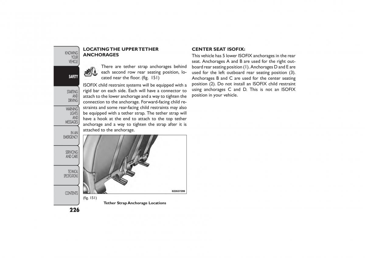 Fiat Freemont owners manual / page 232