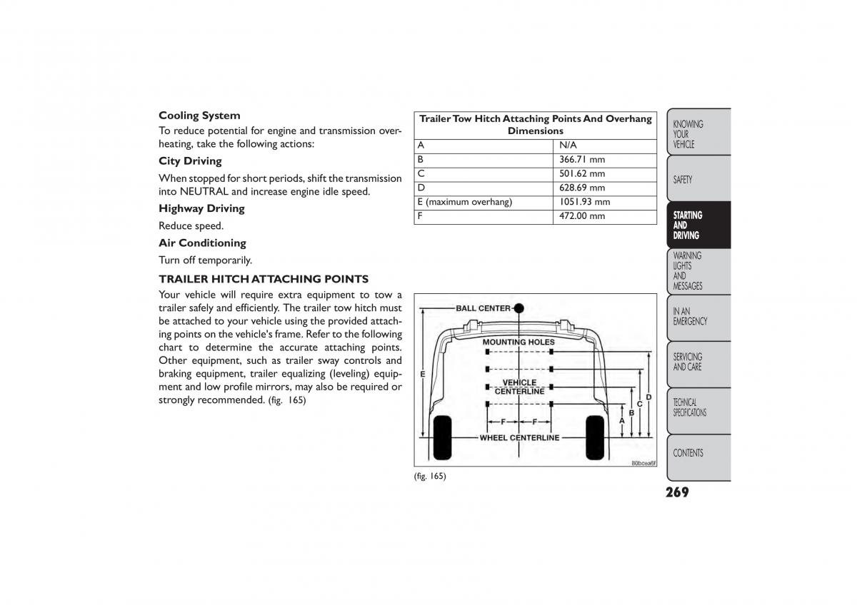 Fiat Freemont owners manual / page 275