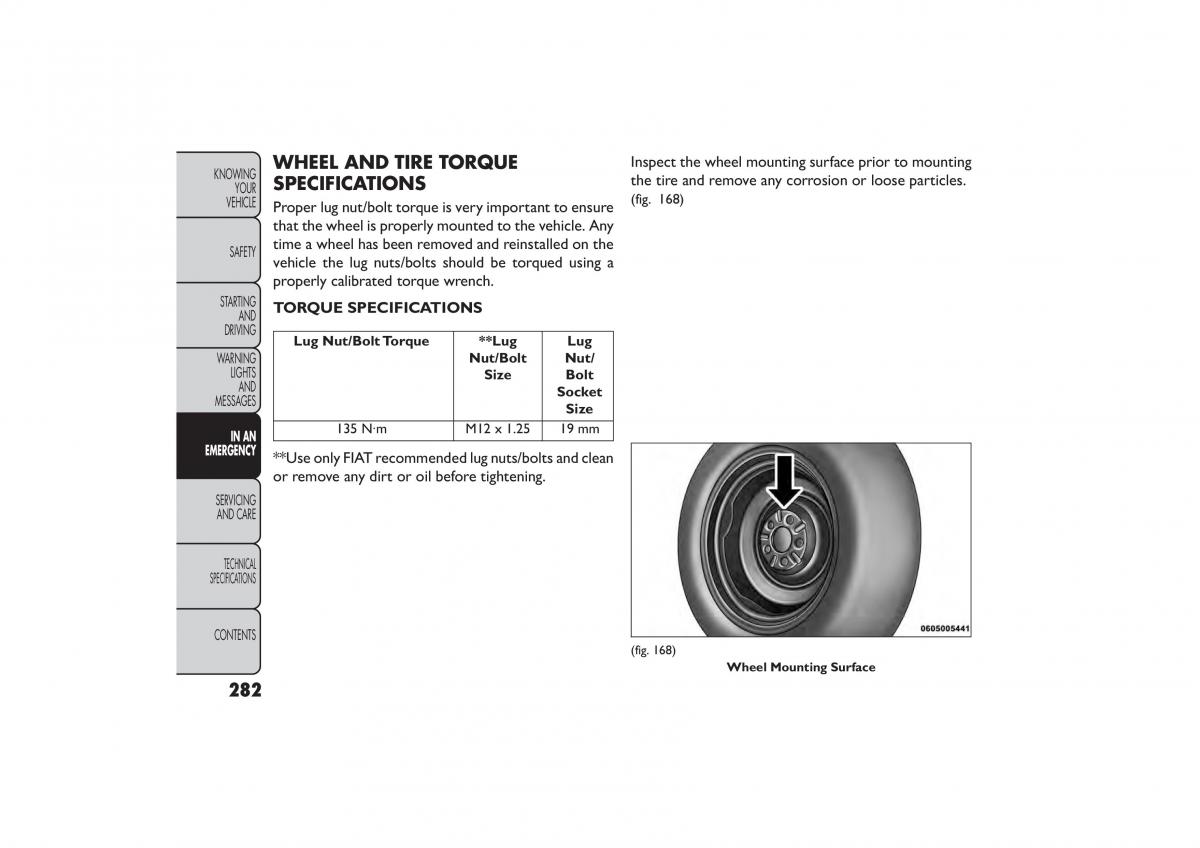 Fiat Freemont owners manual / page 288