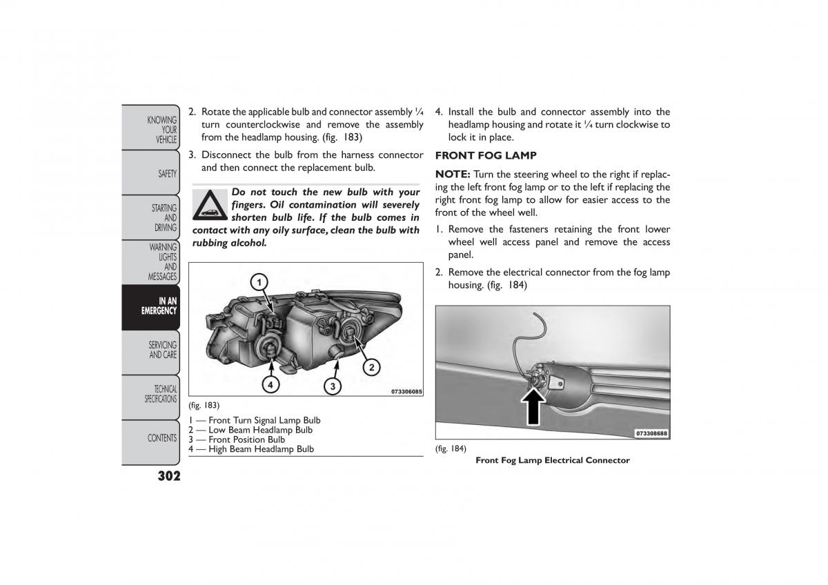 Fiat Freemont owners manual / page 308