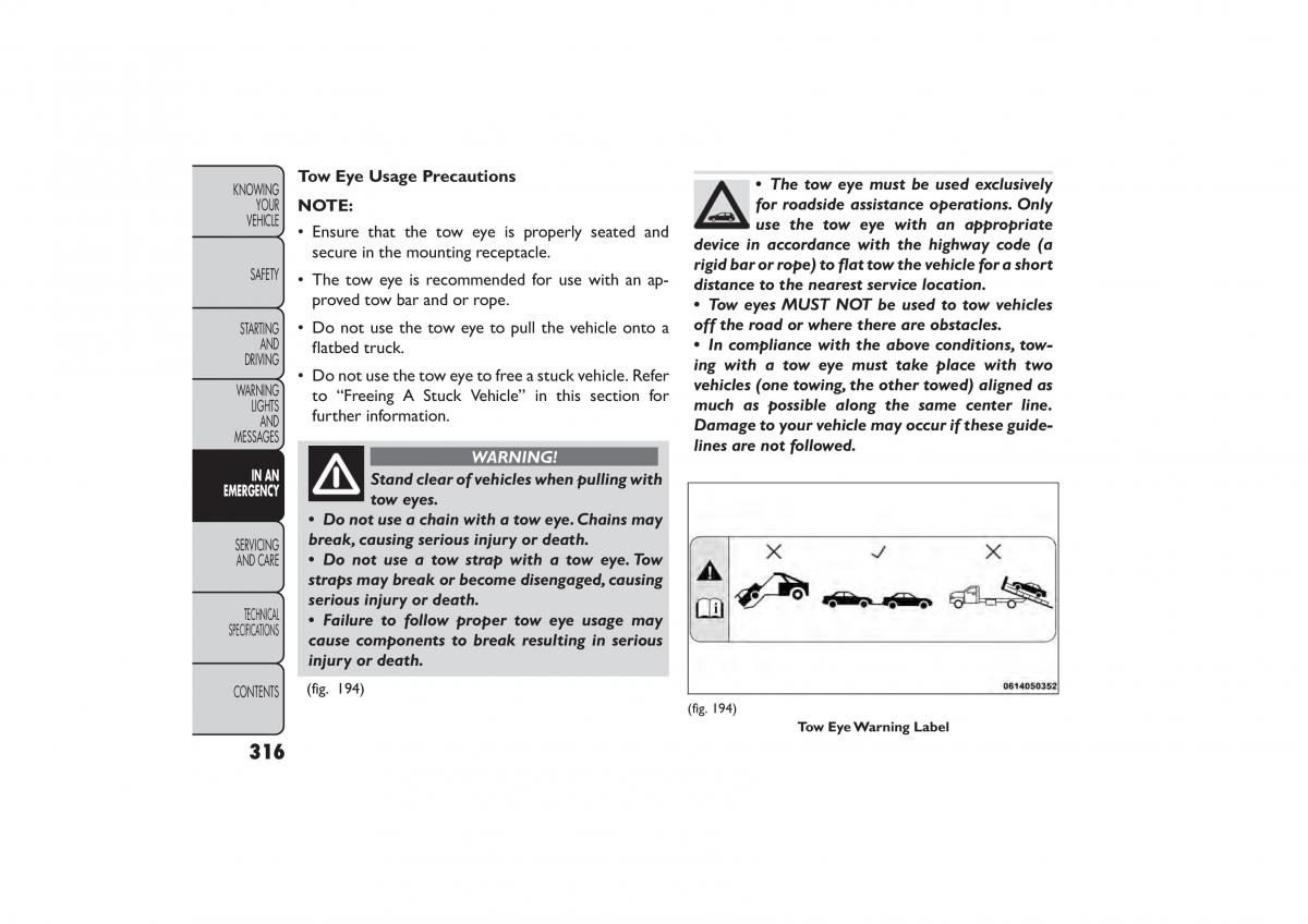 Fiat Freemont owners manual / page 322