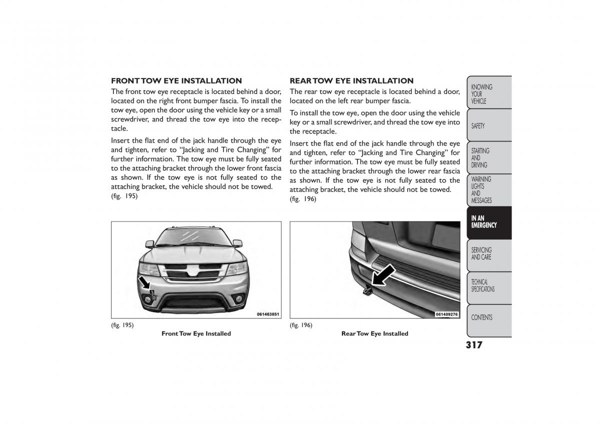 Fiat Freemont owners manual / page 323