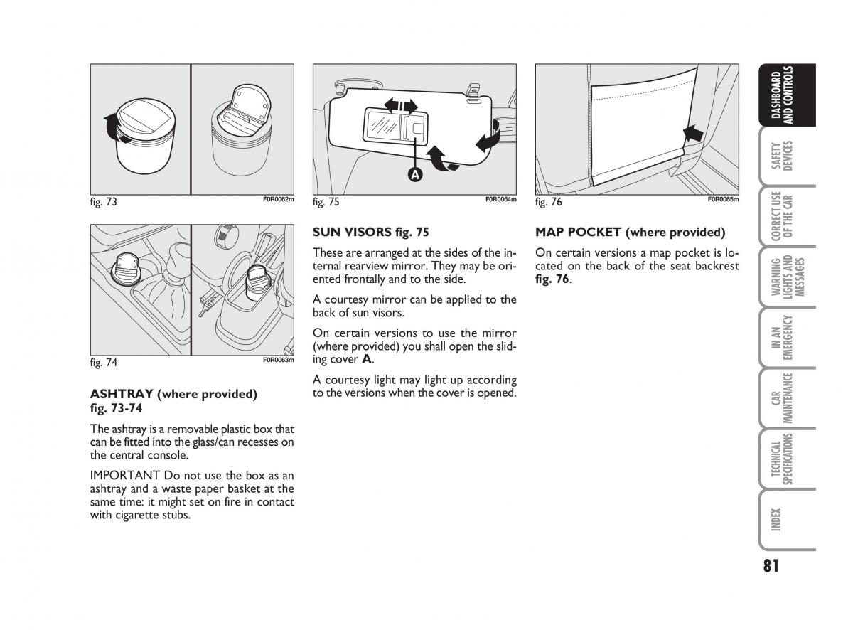 Fiat Linea owners manual / page 82