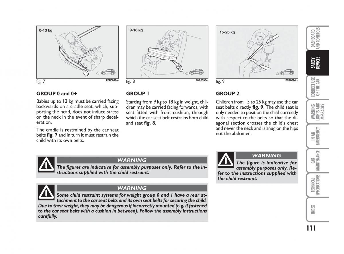 Fiat Linea owners manual / page 112