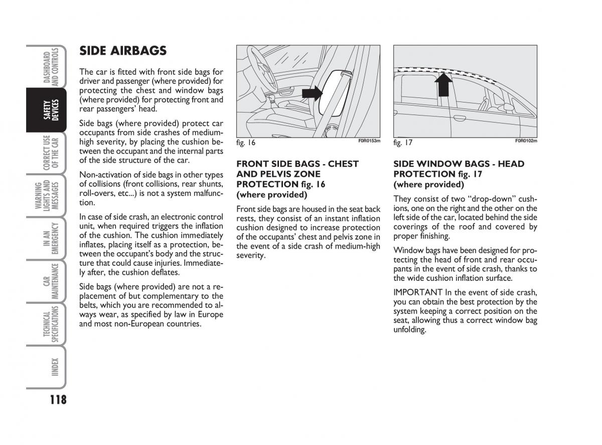 Fiat Linea owners manual / page 119