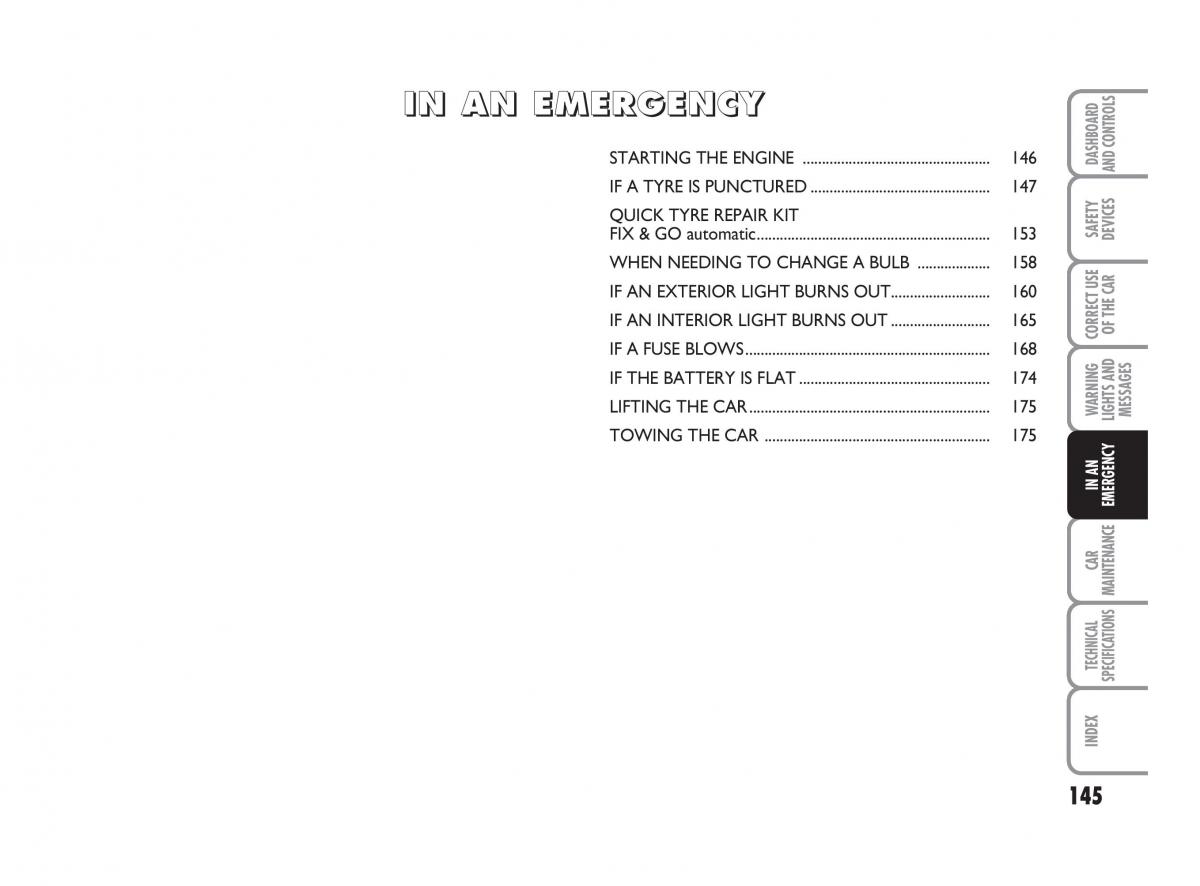 Fiat Linea owners manual / page 146