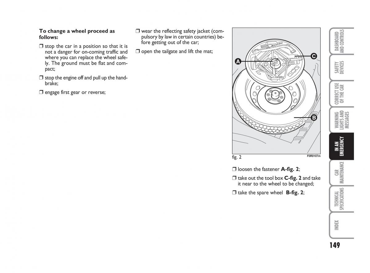 Fiat Linea owners manual / page 150