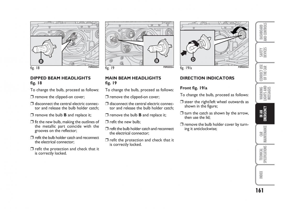 Fiat Linea owners manual / page 162