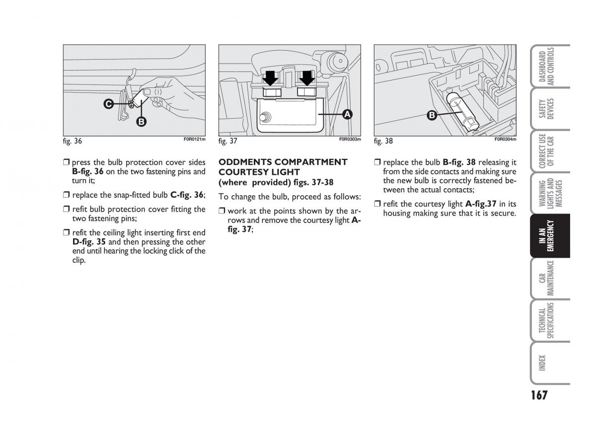 Fiat Linea owners manual / page 168