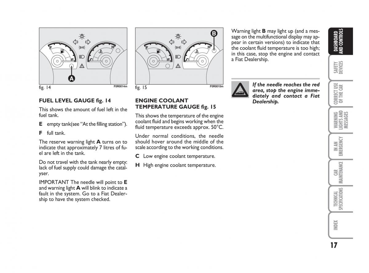 Fiat Linea owners manual / page 18