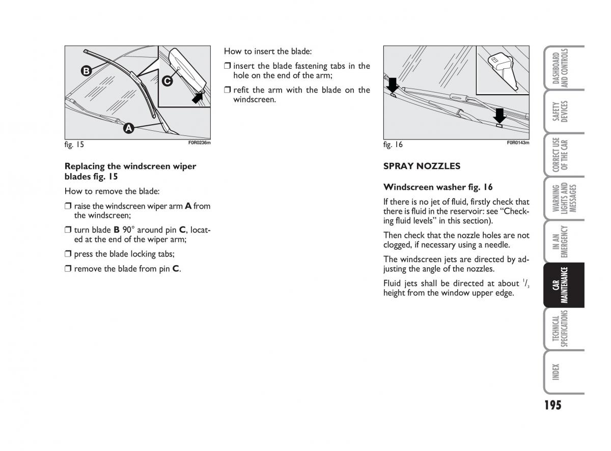 Fiat Linea owners manual / page 196