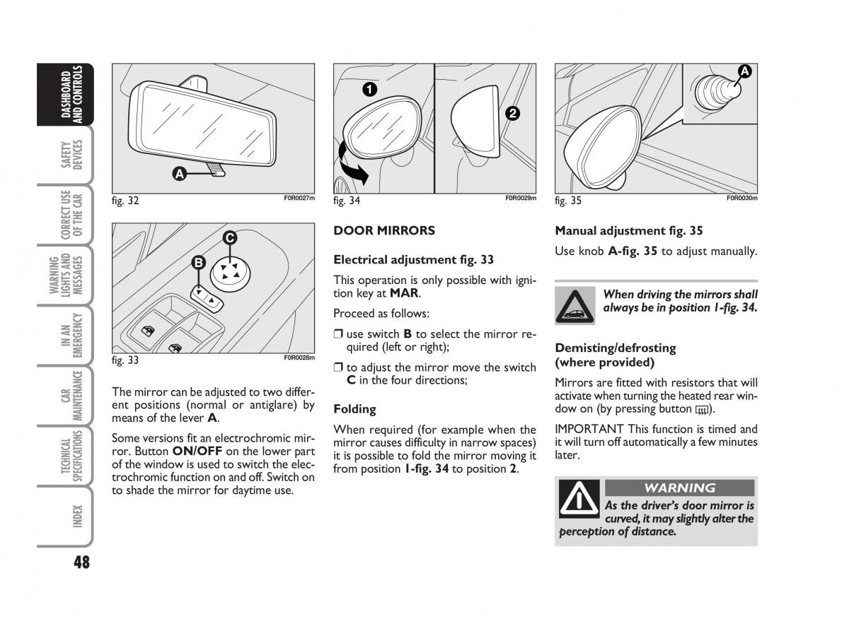 Fiat Linea owners manual / page 49