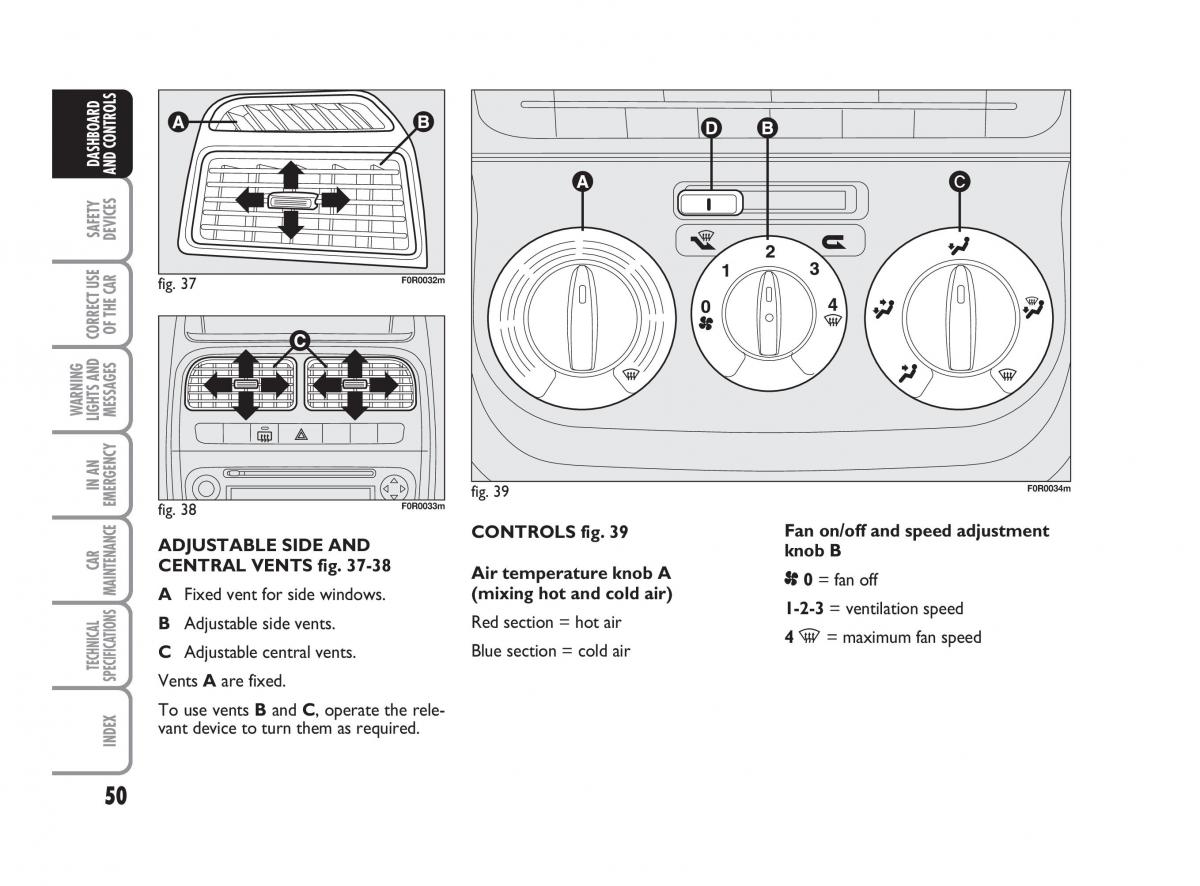 Fiat Linea owners manual / page 51