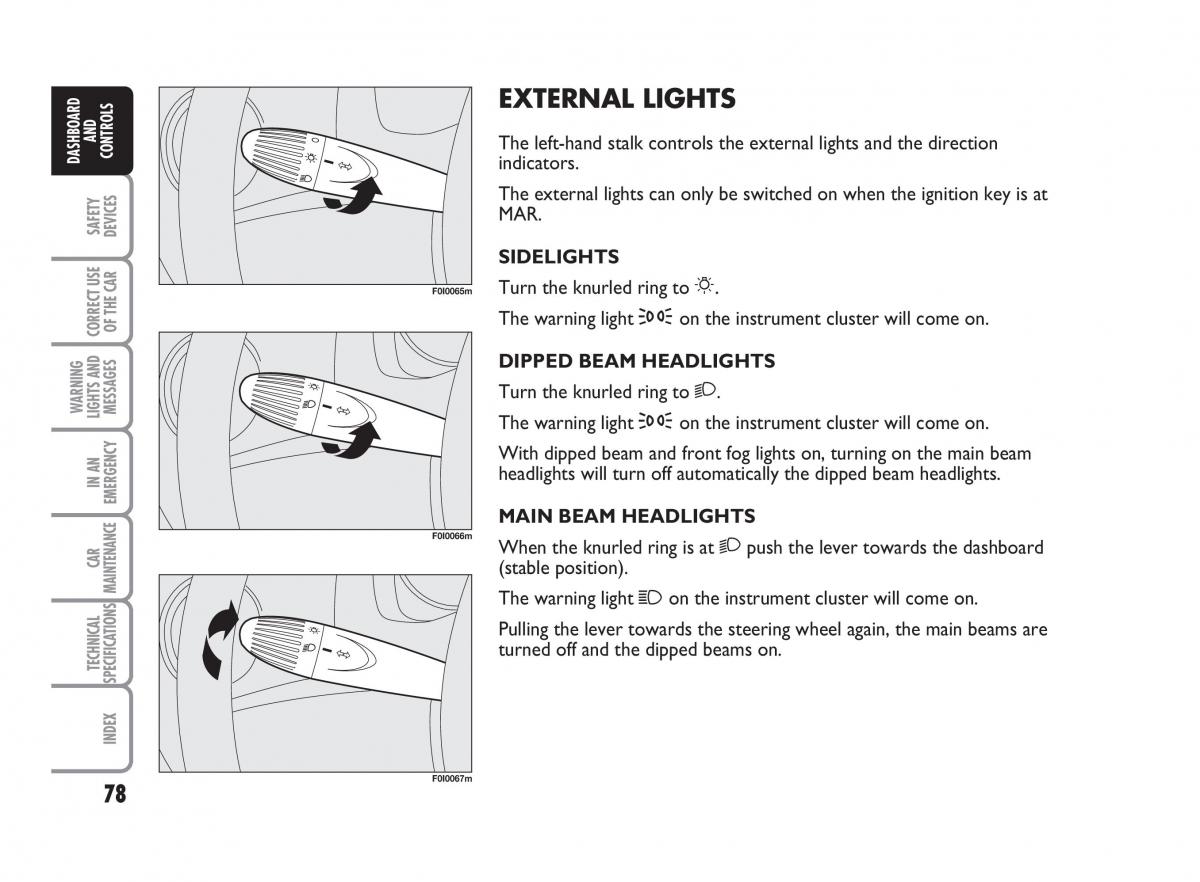 Fiat Punto II 2 owners manual / page 79