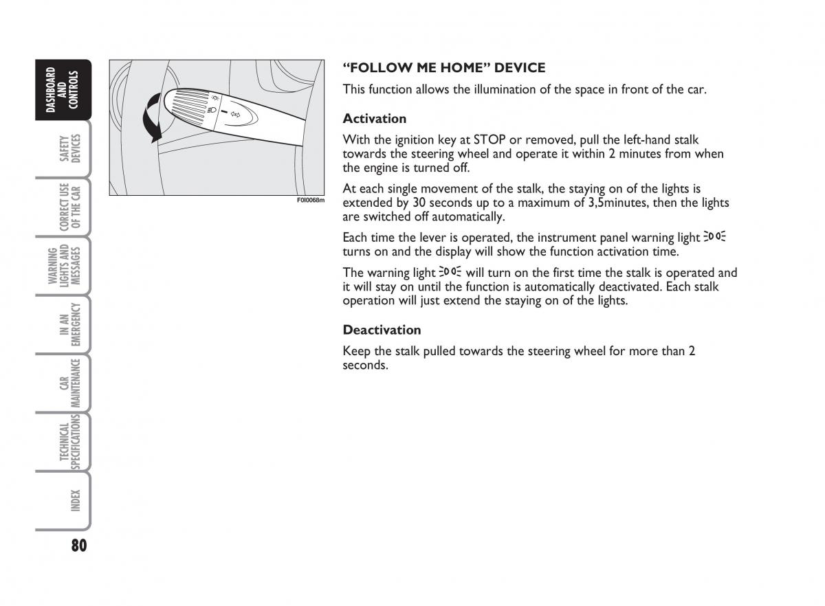 Fiat Punto II 2 owners manual / page 81