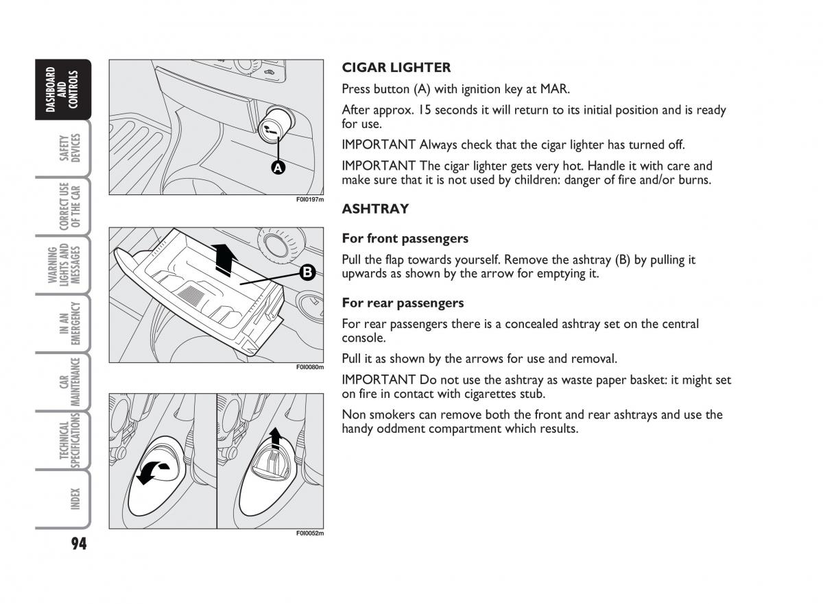 Fiat Punto II 2 owners manual / page 95