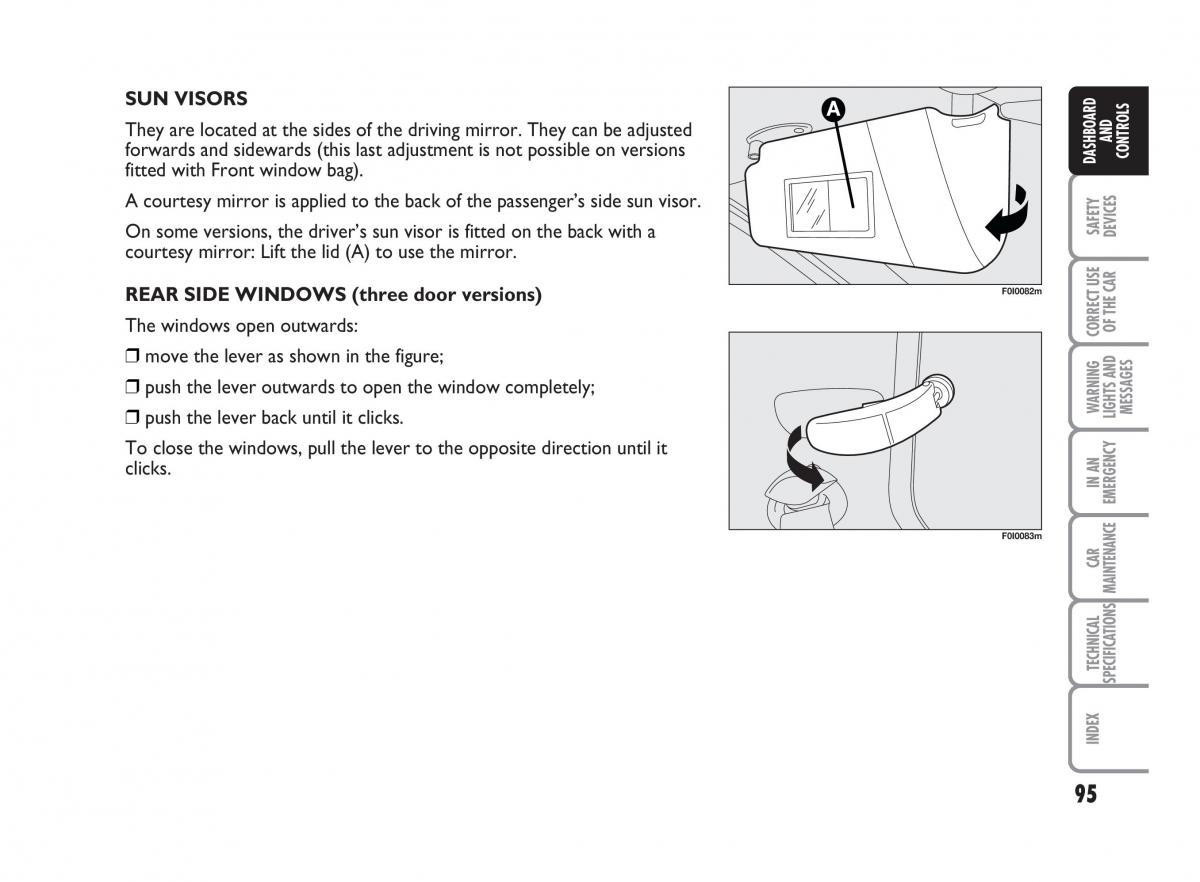 Fiat Punto II 2 owners manual / page 96