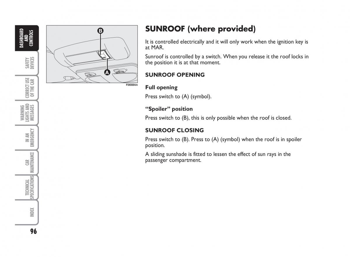 Fiat Punto II 2 owners manual / page 97